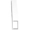 Ekena Millwork 3-in. W x 16-in. D x 16-in. H Valencia Architectural Grade PVC Knee Brace BRCP03X16X16VAL - alternate 3